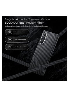 Aookay Case for Samsung Galaxy Z Fold 6, Real Aramid Fiber Precise Hole Position with Ultra Slim Protective Shockproof Cover for Z Fold 6 (600D) (Black)  - Image 2