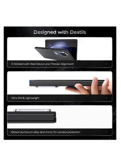 Aookay Case for Samsung Galaxy Z Fold 6, Real Aramid Fiber Precise Hole Position with Ultra Slim Protective Shockproof Cover for Z Fold 6 (600D) (Black)  - Image 4