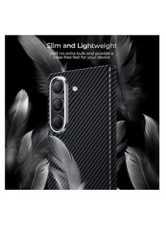 Aookay Case for Samsung Galaxy Z Fold 6, Real Aramid Fiber Precise Hole Position with Ultra Slim Protective Shockproof Cover for Z Fold 6 (600D) (Black)  - Image 5