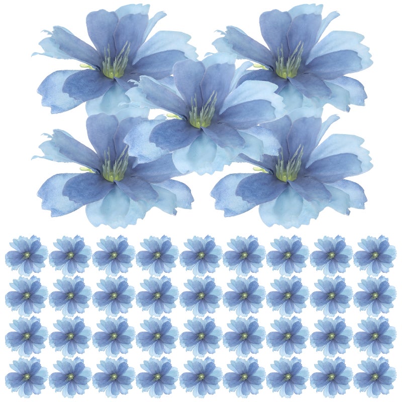 100pcs Diy Plume Blossom Flower Hair Pin Making Material Flower Ornament - Image 1