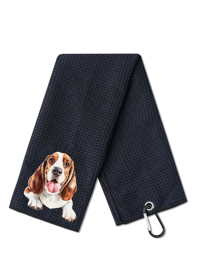 CybGene Basset Hound Gifts Golf Towel, Gifts for Basset Hound Lovers, 15.7“x23.6” Microfiber Golf Towel for Golf Bags for Birthday, Christmas - Image 1