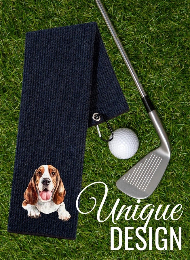 CybGene Basset Hound Gifts Golf Towel, Gifts for Basset Hound Lovers, 15.7“x23.6” Microfiber Golf Towel for Golf Bags for Birthday, Christmas - Image 2