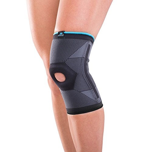 DonJoy Advantage Deluxe Elastic Knee for Srains, Strains, Swelling, Soreness, Arthritis, Patellofemoral Syndrome - Silicone Hex Buttress for Knee, Knee Cap Support - Black, X-Large fits 17" - 19" - Image 3