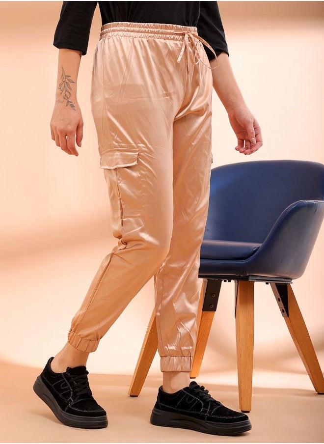 Freehand Women Regular Fit Solid High-Rise Cargo Joggers  - Image 4