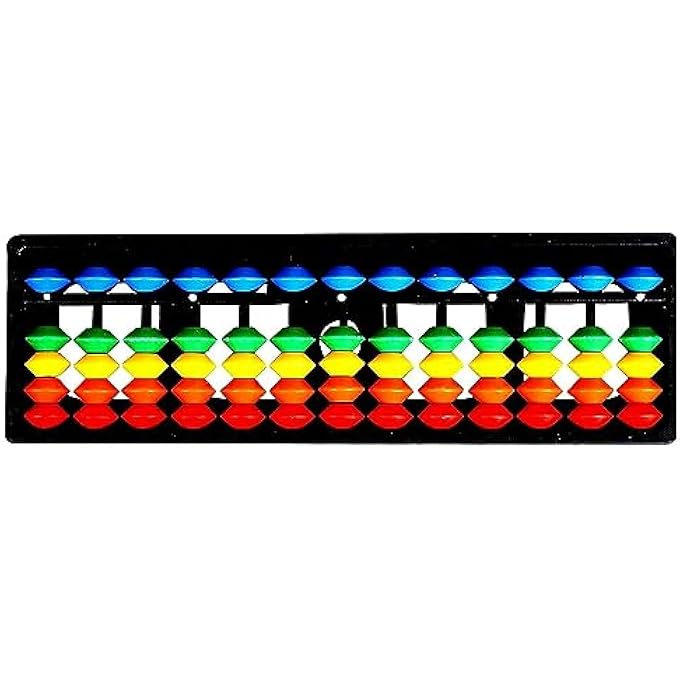 ABACUS 13 ROD MULTICOLOR KIT JAPANESE SOROBAN CALCULATOR FOR VISUAL MATH AID LEARNING, AB13MC1, WHD3088 - Image 1