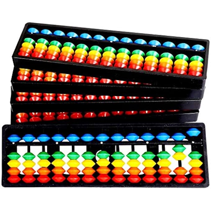 ABACUS 13 ROD MULTICOLOR KIT JAPANESE SOROBAN CALCULATOR FOR VISUAL MATH AID LEARNING, AB13MC1, WHD3088 - Image 3