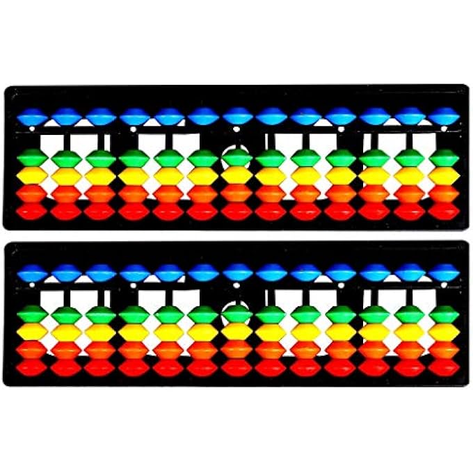 ABACUS 13 ROD MULTICOLOR KIT JAPANESE SOROBAN CALCULATOR FOR VISUAL MATH AID LEARNING, AB13MC1, WHD3088 - Image 2