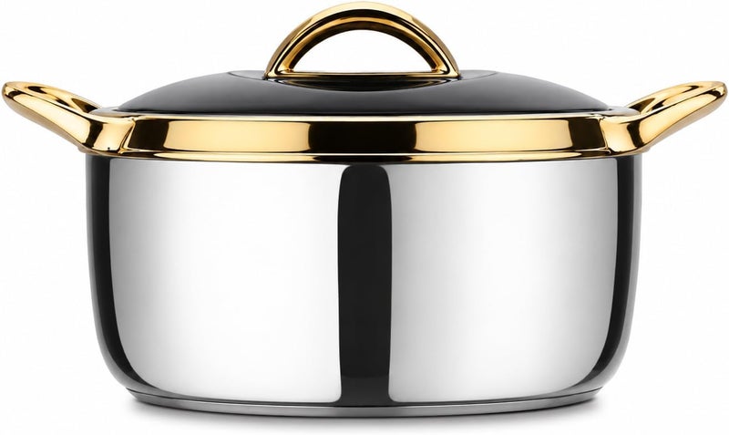 UTC LA1839 Livonia Steel Hotpot 4PC Set with Gold Line (1500/2000/2500/3000) - Image 4