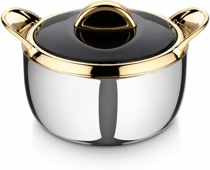 UTC LA1839 Livonia Steel Hotpot 4PC Set with Gold Line (1500/2000/2500/3000) - Image 2