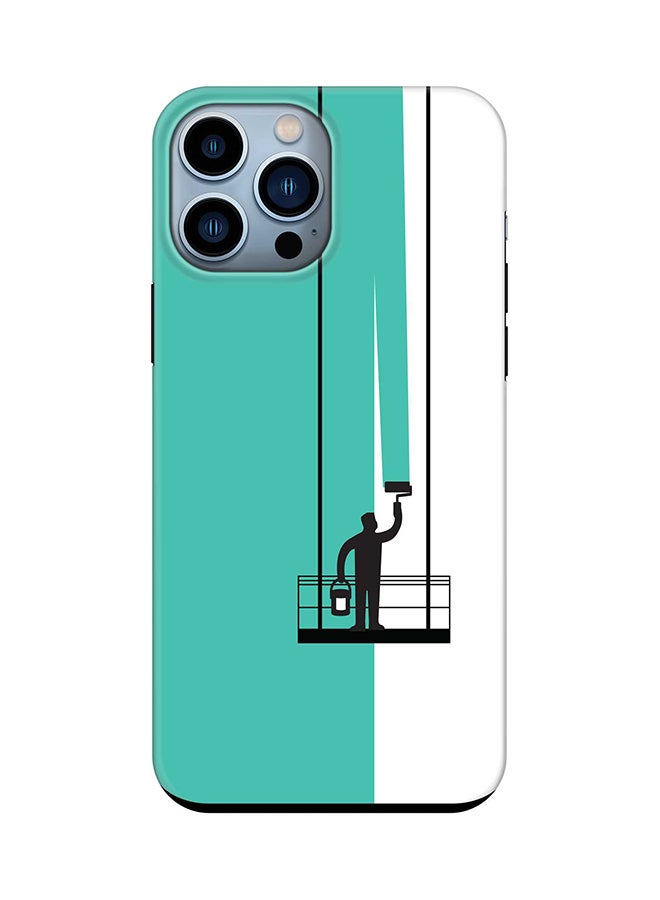 Stylizedd Tough Pro Case for iPhone 15 Pro Max Dual Layer Hybrid PC TPU Customized Mobile Cover Matte Finish Phone Case - Paint Hanger (Green) - Image 1