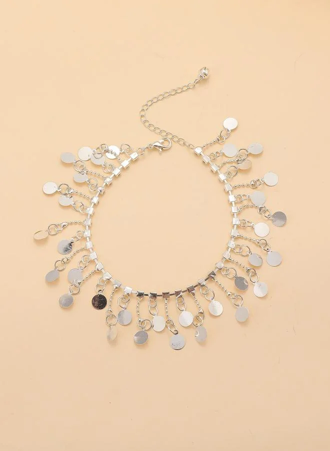 Take Two Tassel Round Pendants Anklet