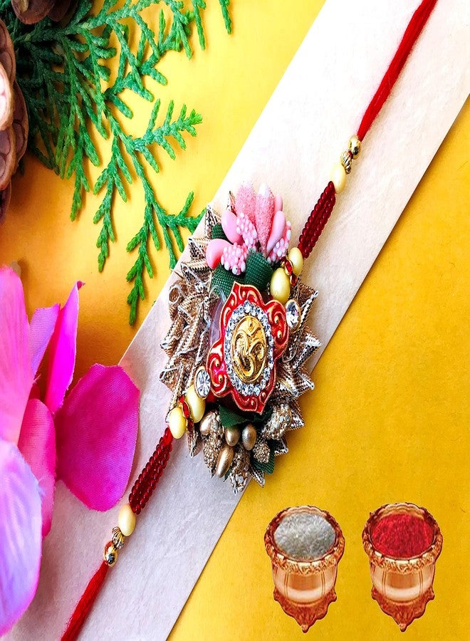 Evisha Rakhi For Brother And Bhabhi | Rakhi Comb-164-Kada-65 rakhi combo || bhaiya bhabhi rakhi || rakhi gifts - Image 3