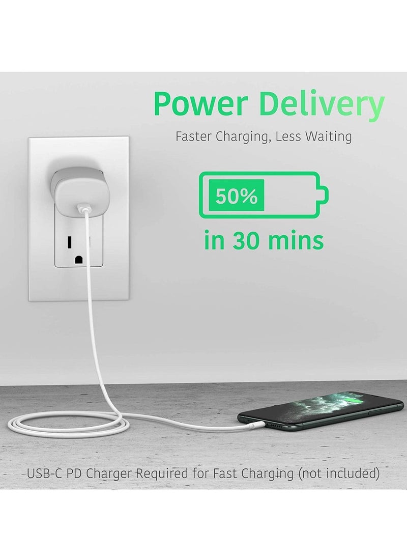 Raxoom USB C to Lightning Cable [MFi Certified] Compatible with iPhone 13 Pro Max/12/11 Pro/X/XS/XR/8 Plus/AirPods Pro, Supports Power Delivery, 1M, White  - Image 4