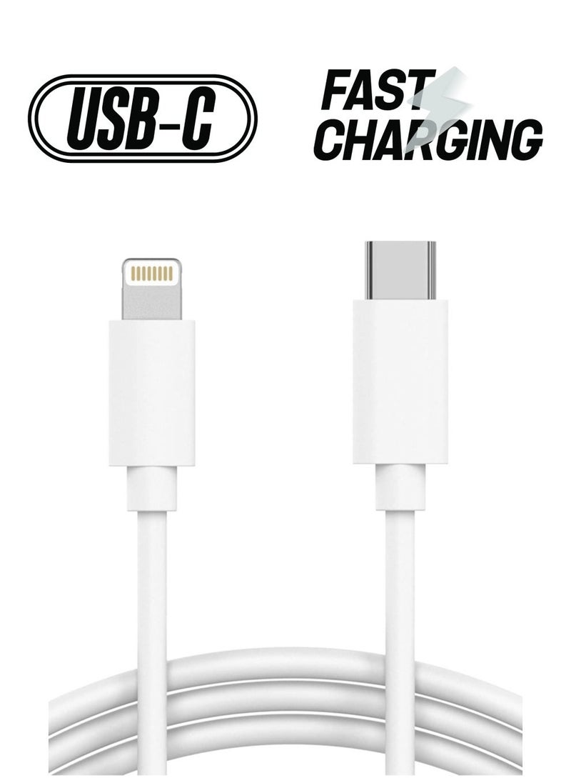 Raxoom USB C to Lightning Cable [MFi Certified] Compatible with iPhone 13 Pro Max/12/11 Pro/X/XS/XR/8 Plus/AirPods Pro, Supports Power Delivery, 1M, White  - Image 1