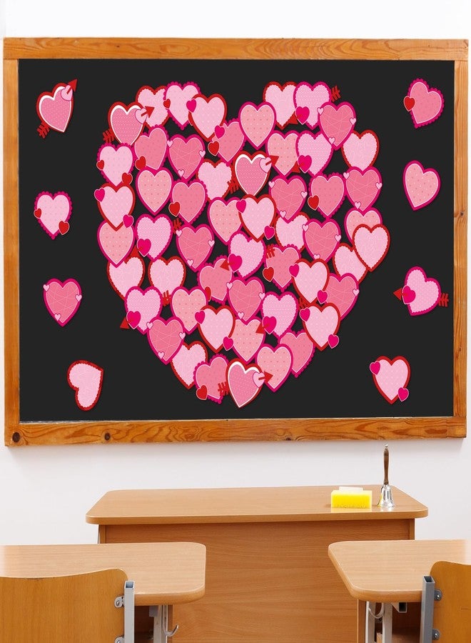 Lonfliness 72pcs Valentine's Day Bulletin Board Decorations Valentines Day Party Decor Paper Hearts Cutouts for Themes Bulletin Board Classroom School Wedding Anniversary Party Supplies 9 Designs - Image 4