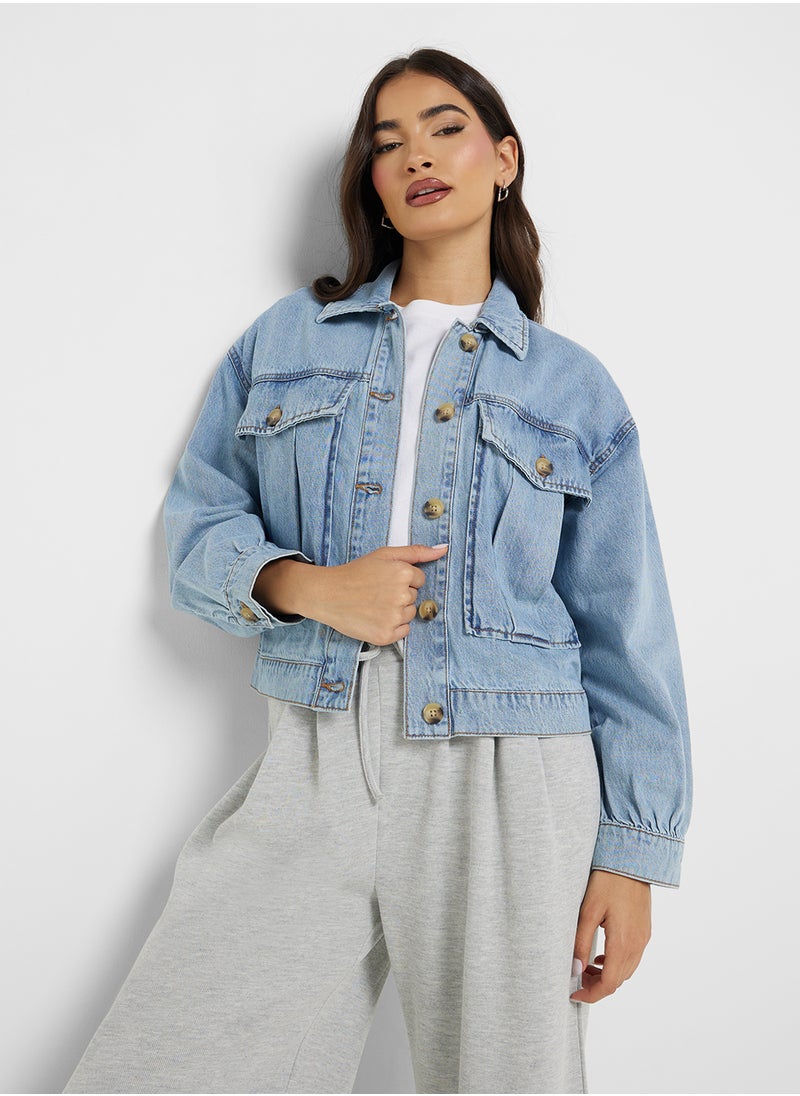 VERO MODA Pocket Detail Denim Jacket  - Image 1