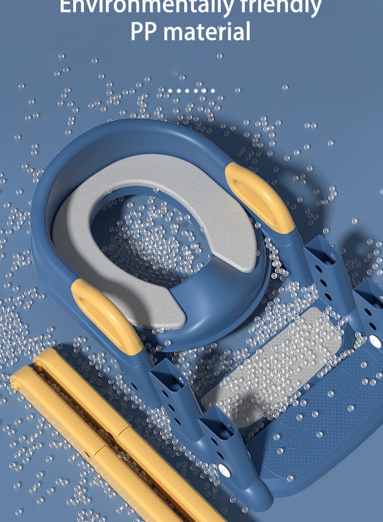 أولودينيز  مقعد تدريب الأطفال على الحمام مع سلم - تصميم قابل للطي، درجات غير قابلة للانزلاق، ومقعد مبطن مريح - Image 5