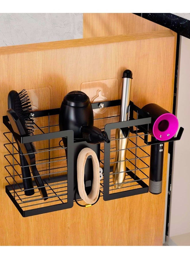 Chase Up Hair Tool Organizer Hair Dryer Holder, 3 in 1 Metal Bathroom Blow Dryer Organizer Wall Mount for Flat Iron, Curling Iron, Straightener, Hair Care & Styling Tools Storage and Organizer - Image 1