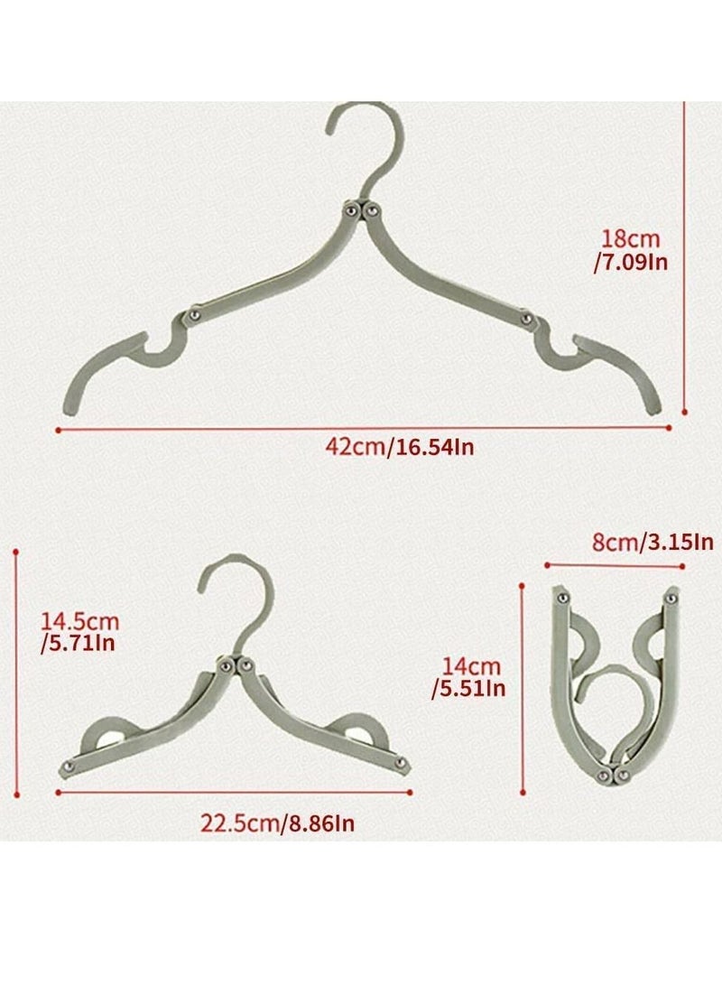 Excefore Foldable Travel Hangers - Portable Folding Collapsible Clothes Hangers Lightweight Travel Accessories Foldable Clothes Drying Rack Dorm Hanger for Travel School Home with Clothesline 8 Pcs  - Image 4