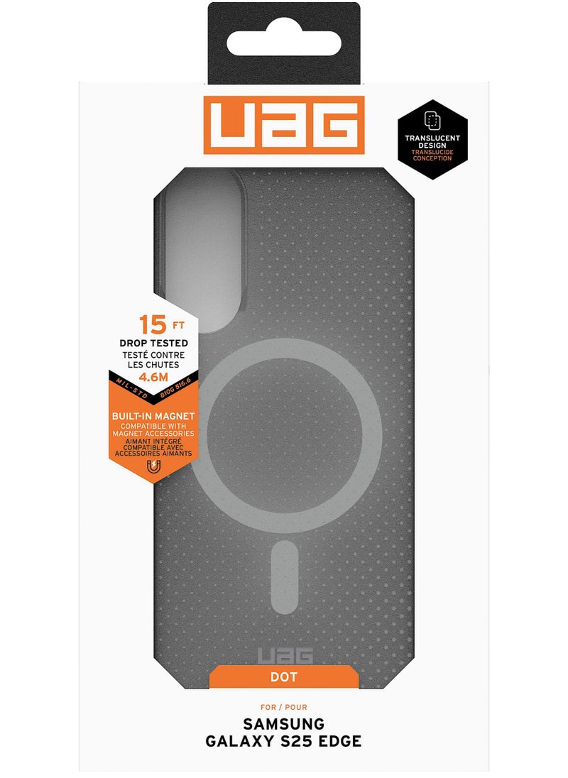 Urban Armor Gear - UAG Dot [MagSafe] for Samsung Galaxy S25 EDGE Case Cover [15 Feet Drop tested] - Ash - Image 1
