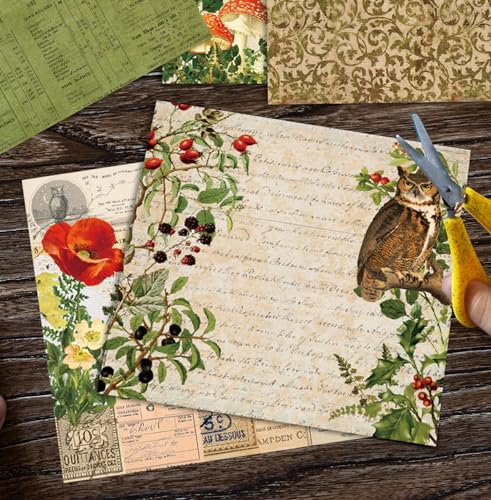 YASMEN Scrapbook Paper Pad 6x6, Vintage Patterned Cardstock Paper Pads for Card Making, Journals, Planner, DIY Envelopes, Greeting Cards, Gift Card, Decorative Art Craft -24 Sheets - Image 2