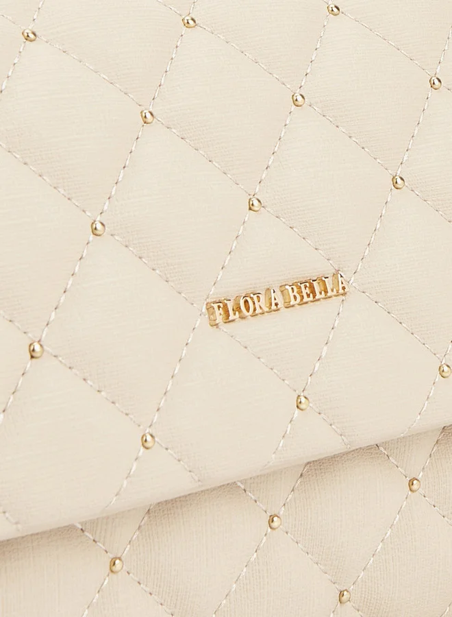 Flora Bella By Shoexpress Quilted Crossbody Bag with Button Closure