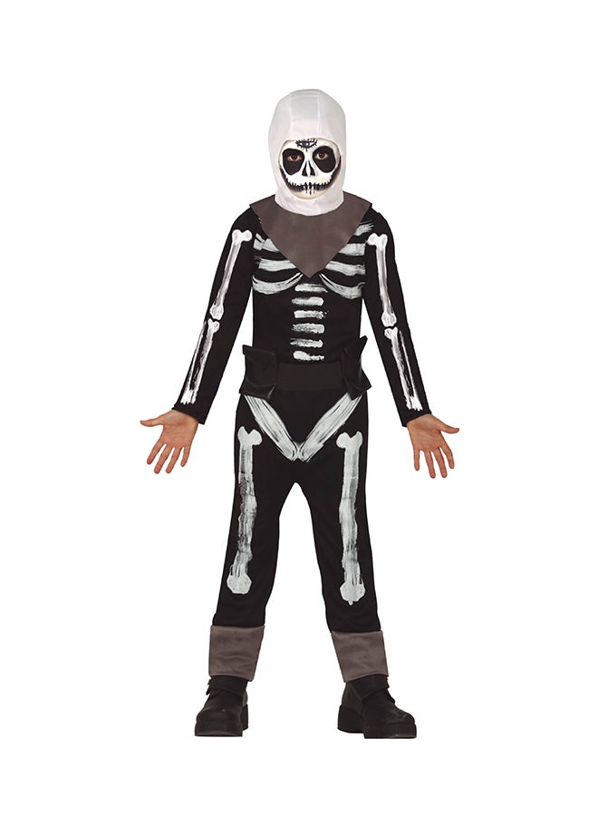 Fiestas Guirca Skeleton Soldier Costume, 10-12 Years. Costume includes: Jumpsuit with Hood