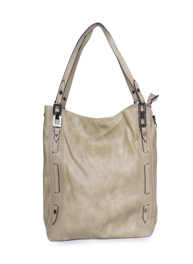 SANTORINI Oia Womens Tote bag | Medium shoulder bag with 2 Main Compartments, Multiple Zipper Pockets & Detachable Sling Strap | Medium Shoulder Handbag for Office, Travel & Daily Use (Green) - Image 1