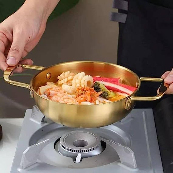 AJARVAR Stainless Steel pan Skillet Carbon Frying Wok Non Sticking Searing- Mini Chefs Stainless Steel Everyday Pan Cookware- Inner Diameter 20cm - Image 4