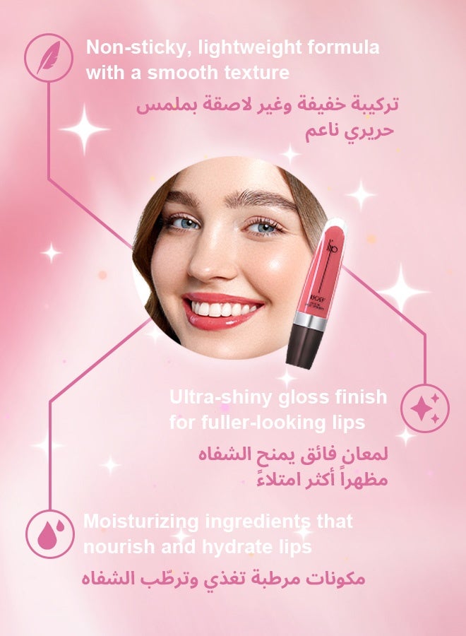BOB Glittering Lip Gloss – #8 Silk, High‑Shine, Moisturizing, Long-lasting Formula for Fuller, Glossier Lips - Image 3