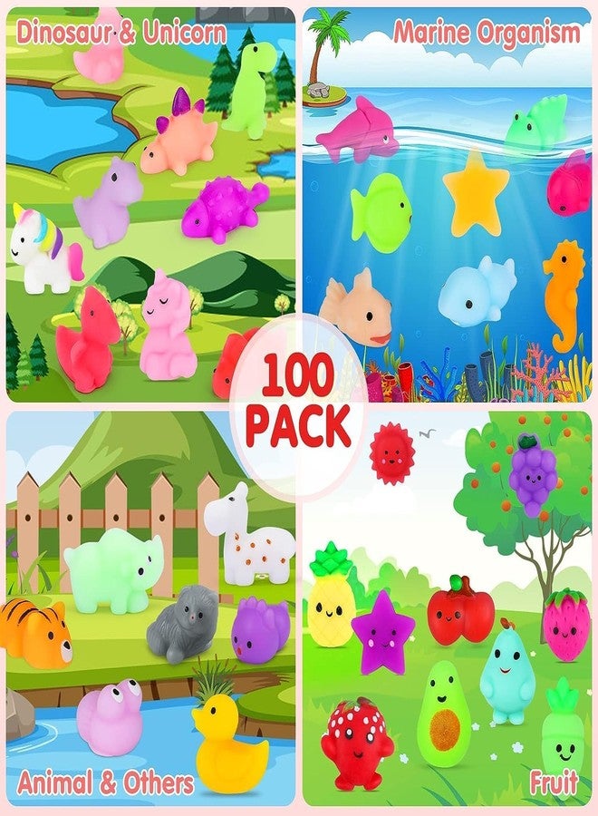 JDSTY 100Pcs Mochi Squishy Toys, Kawaii Squishies Fidget Toys Pack - Stress Relief Toys Party Bags Fillers for Box Toys for Classroom Prizes Kids, Christmas Party Favors Stocking Stuffers Gifts(Random) - Image 2