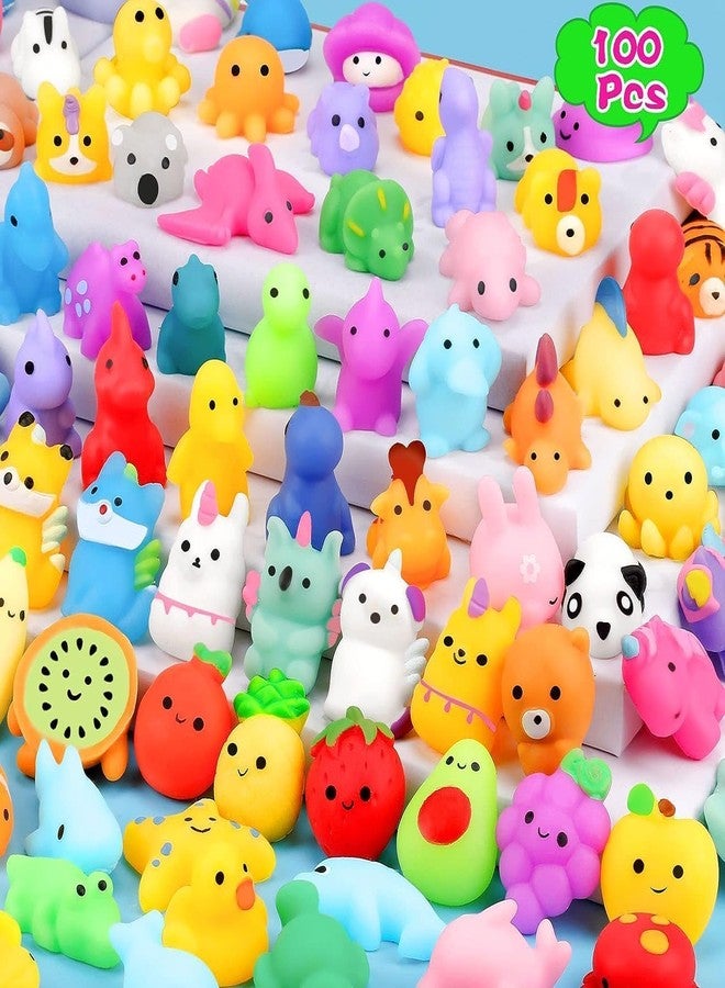 JDSTY 100Pcs Mochi Squishy Toys, Kawaii Squishies Fidget Toys Pack - Stress Relief Toys Party Bags Fillers for Box Toys for Classroom Prizes Kids, Christmas Party Favors Stocking Stuffers Gifts(Random) - Image 1
