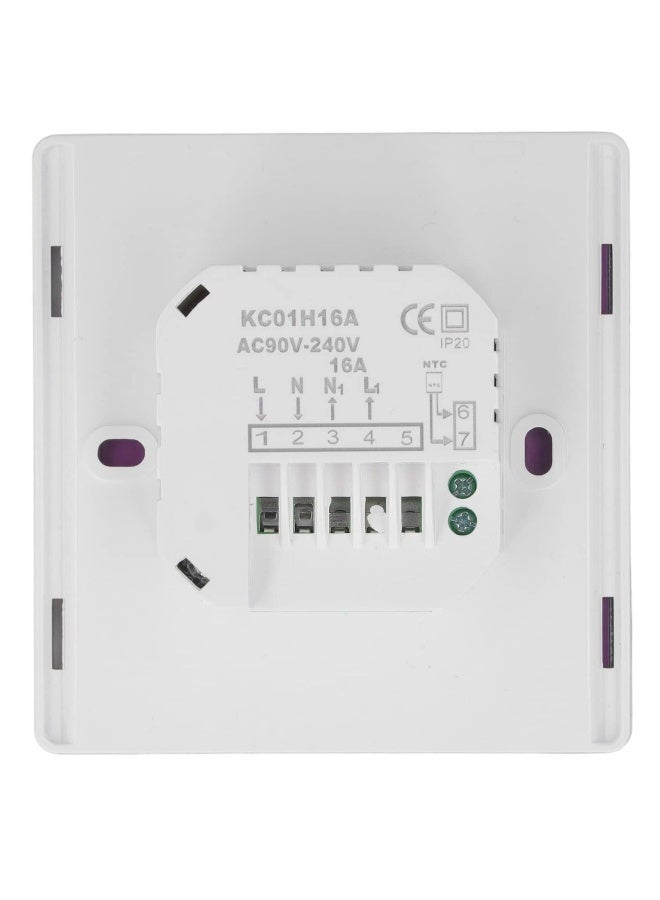 Smart Thermostat, 16A LCD Display Non Programmable Thermostat for Home, Digital Thermostat with NTC Temperature Sensor, 2 Wire Thermostat for Heat Control, Ideal for Smart Home - Image 2