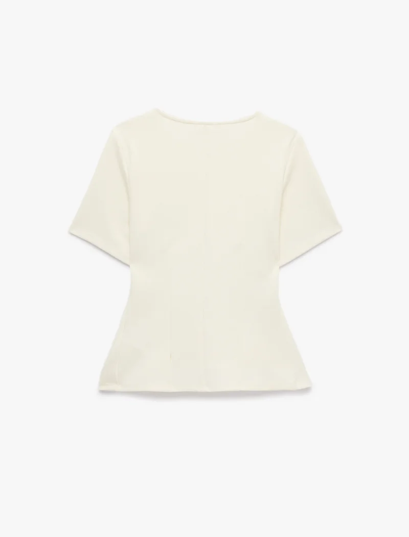 كوتون Peplum Blouse