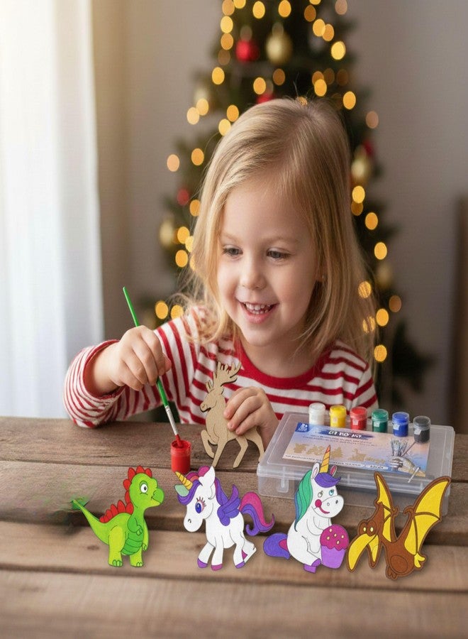 Tickles Unicorn DIY Art Paint Kit with 5 Wooden Cutouts, 6 Watercolors & Brush | Creative Craft Activity for Kids Boys & Girls Birthday Gift (Size: 10 cm, Ages: 3+ Years) - Image 3