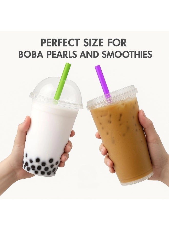 Jumbo Smoothie Straws 25-Pack | 11mm Wide, 19cm Long | Multicolor Boba Straws | Individually Wrapped, BPA-Free, Food-Grade | For Milkshakes, Smoothies, Juice, Bubble Tea & Parties  - Image 5