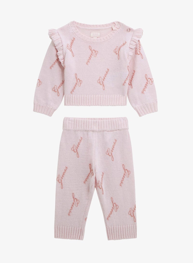 GUESS Kids Crew Neck Sweater and Pant Sets - Image 1