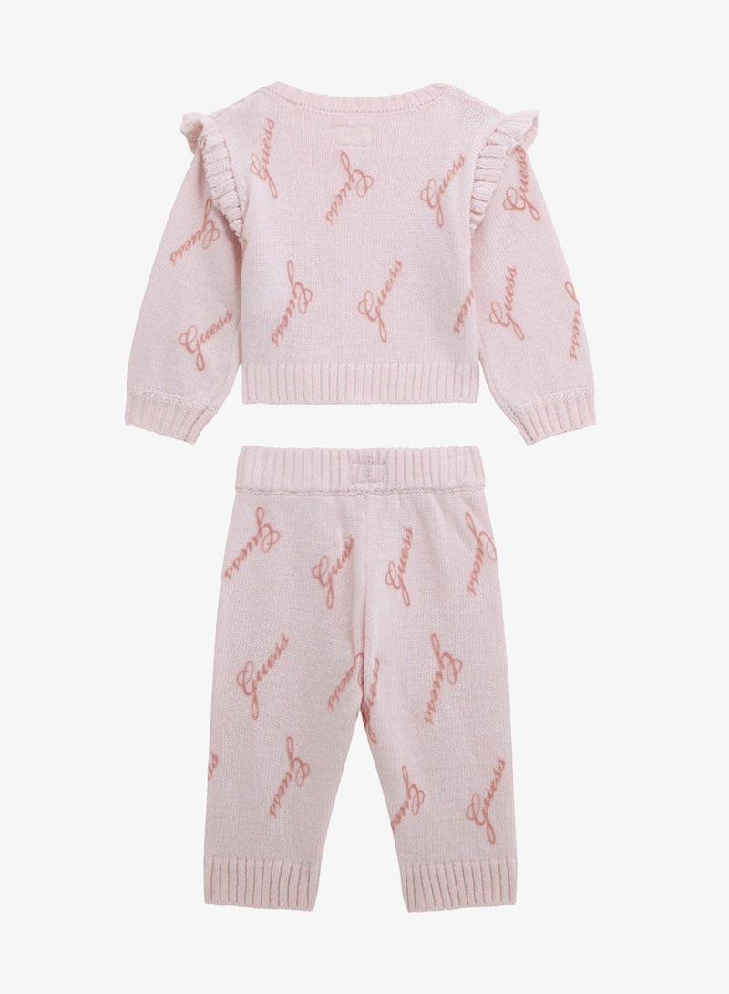 GUESS Kids Crew Neck Sweater and Pant Sets - Image 2