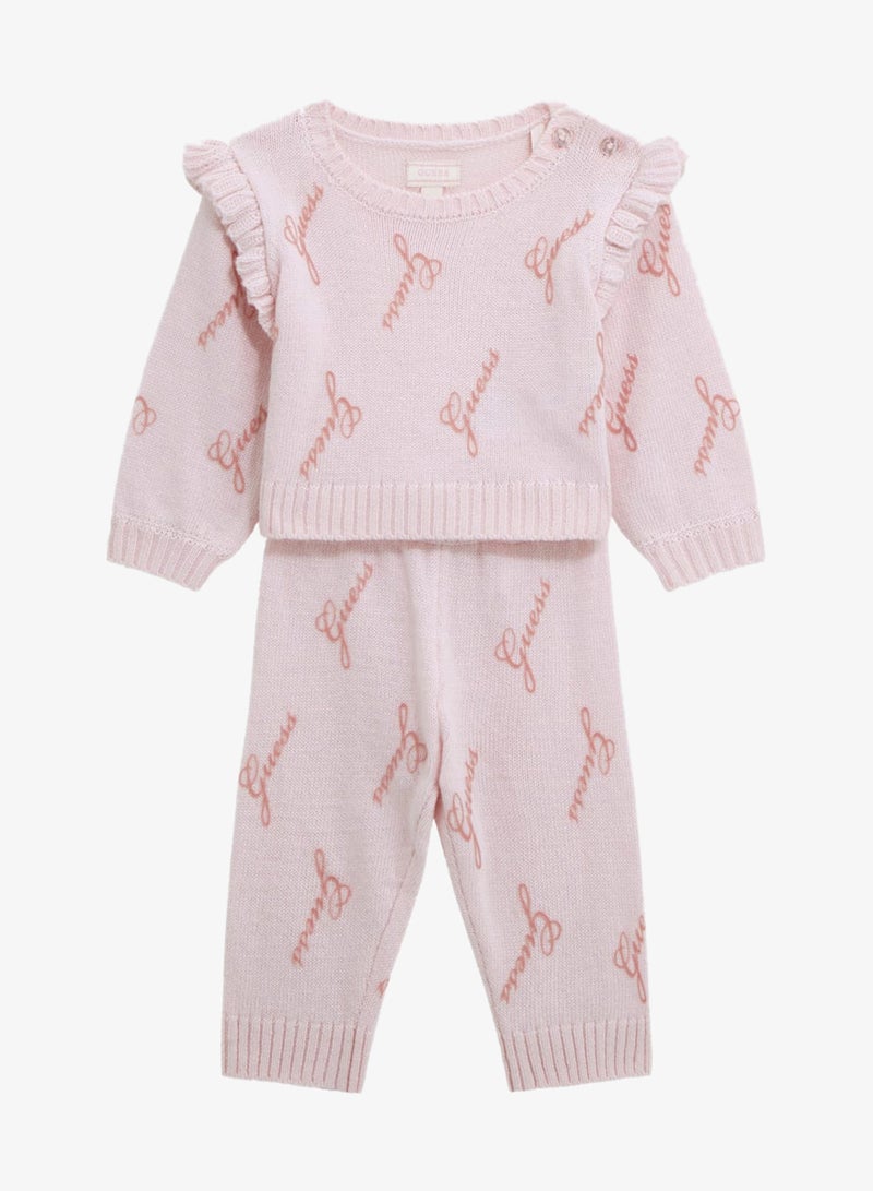 GUESS Kids Crew Neck Sweater and Pant Sets - Image 3