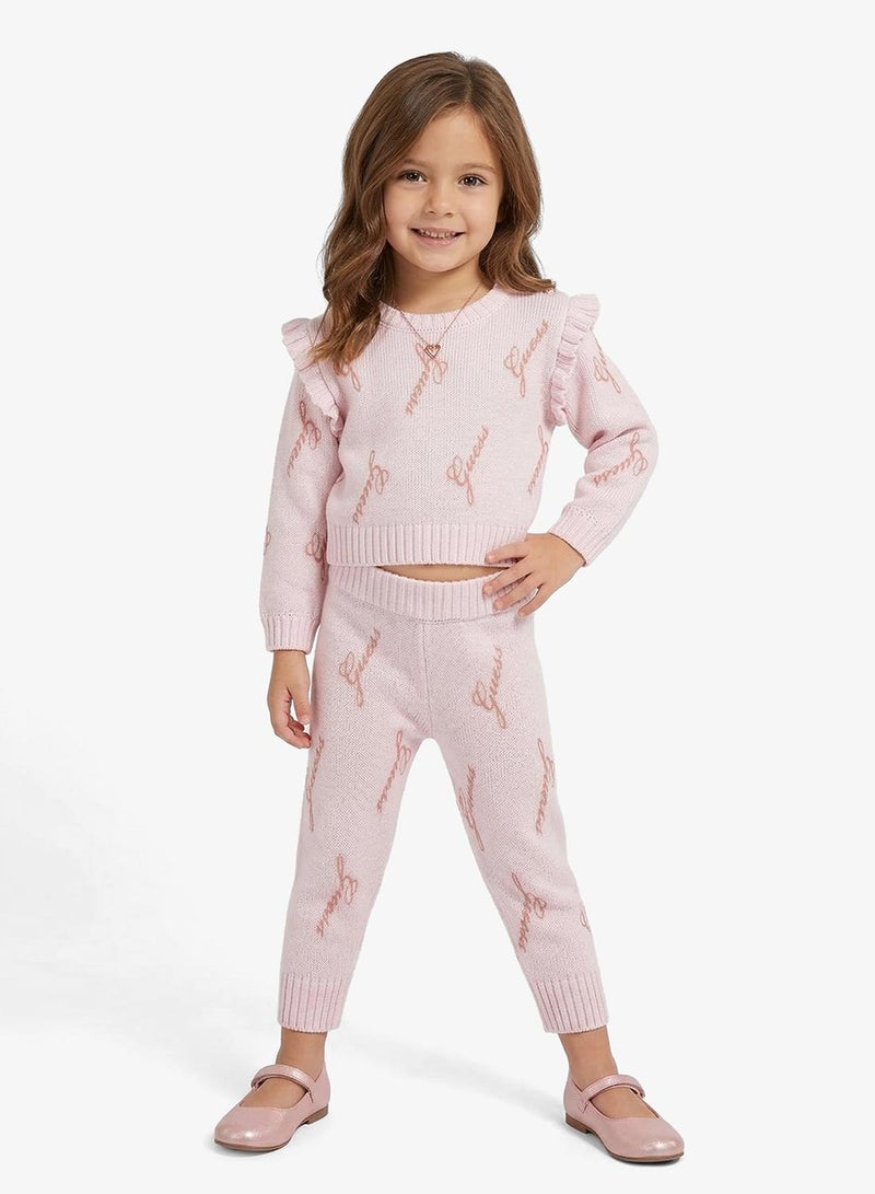 GUESS Kids Crew Neck Sweater and Pant Sets - Image 1