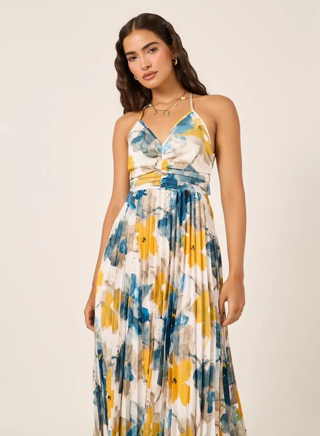 Take Two Floral Print Midi Dress