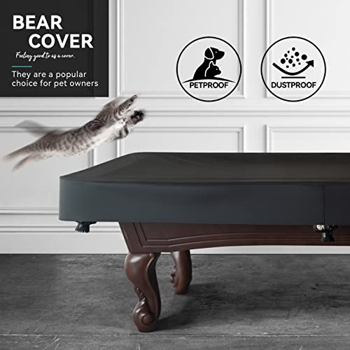 BearCover Heavy Duty Leatherette Billiard Pool Table Cover, Waterproof & Tearproof Covers for Pool Table 7/8/9FT Fitted (7 Feet/ Black) - Image 4