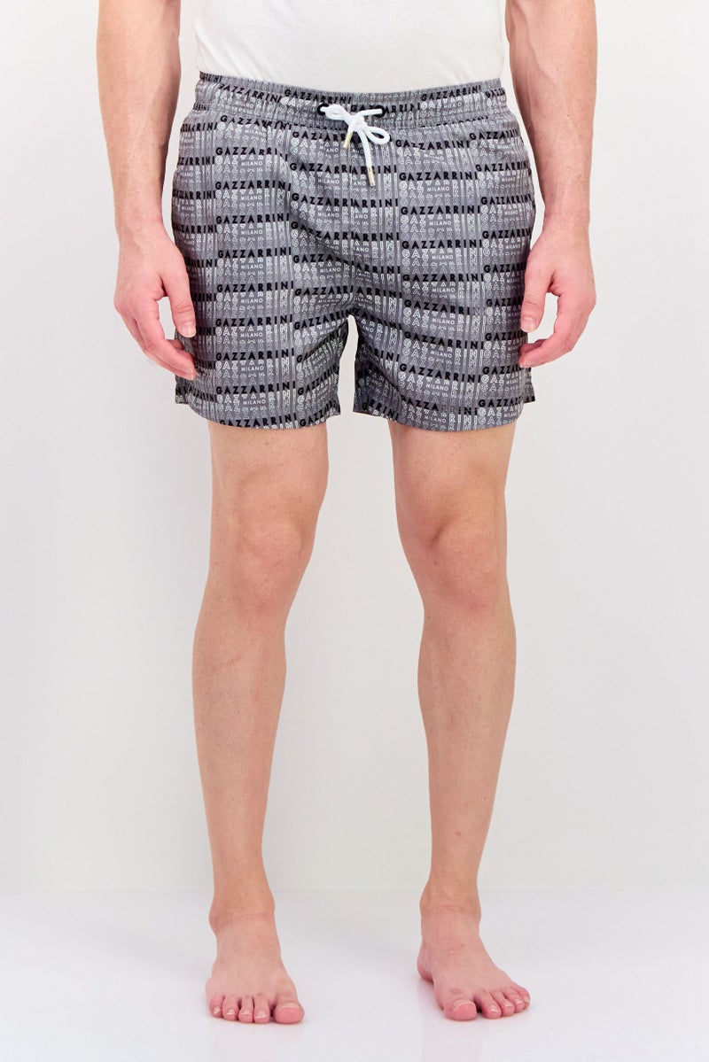 Gazzarrini Men Drawstring Allover Print Swim Shorts, Multicolor - Image 1
