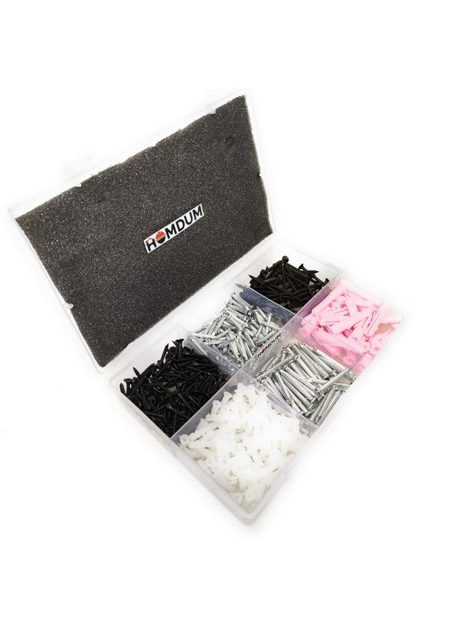 Homdum Assorted Nails, Screws and Nylon Plugs Set, multipurpose diy home kit pack of 400 nos - Image 2