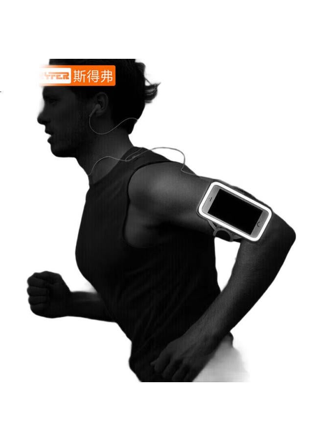 Stryfer Running Sports Armband/Strap/Pouch, Outdoor Cycling Waterproof Touchscreen Compatible Portable Accessory, Slim For Apple 16/Huawei/Xiaomi, Universal 6.7 Inch - Black - Image 2