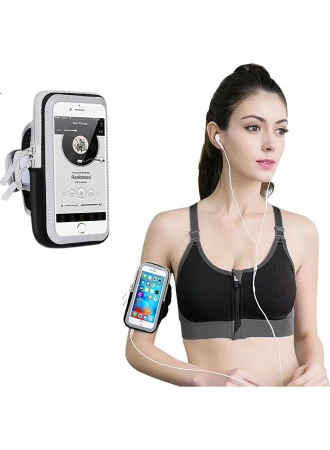 Stryfer Running Sports Armband/Strap/Pouch, Outdoor Cycling Waterproof Touchscreen Compatible Portable Accessory, Slim For Apple 16/Huawei/Xiaomi, Universal 6.7 Inch - Black - Image 3