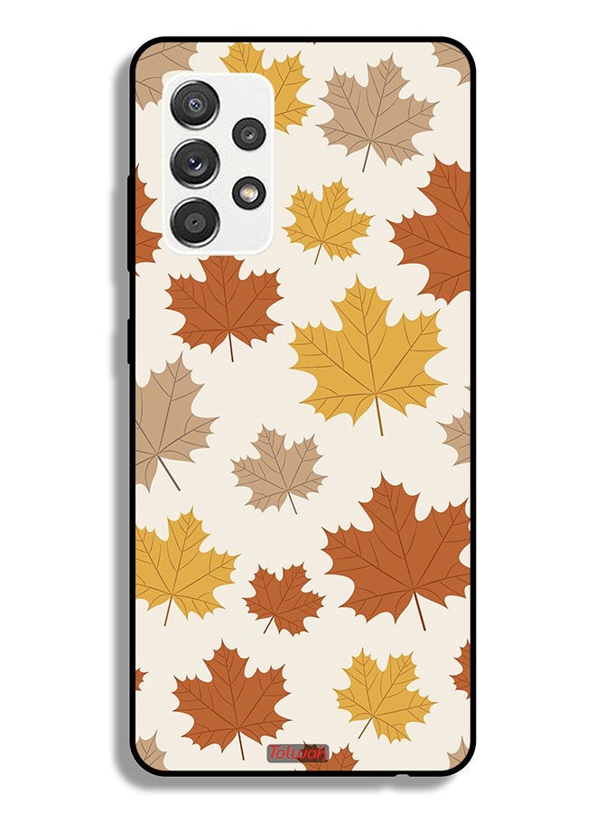 Tolwak Samsung Galaxy M32 5G Protective Case Cover Autumn Leaves - Image 1