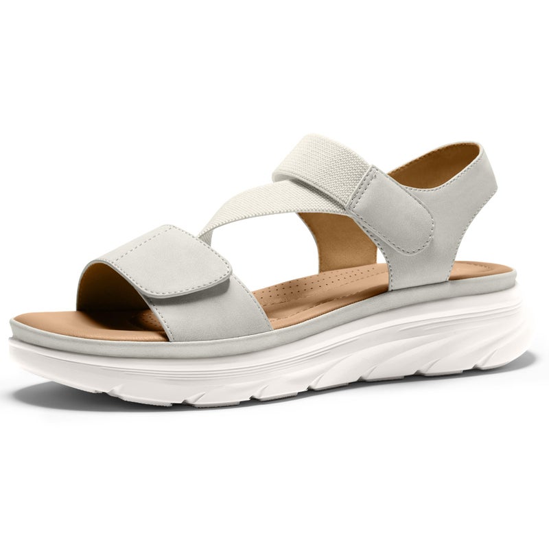 Vilanva Women's Comfortable Walking Sandals beige Size 8 - Image 1