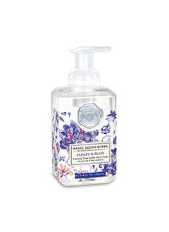 Michel Design Works Michel Design Works Foaming Hand Soap 17.8oz, Paisley & Plaid (Fashion Forward Paisley Design) Scent and Design, Shea Butter and Aloe Vera Blend, Beautiful Square Container with Pump 
