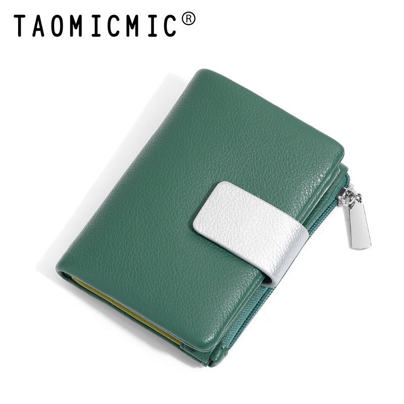Women's Compact PU Leather Two-Fold Multi-Card Wallet - Image 1